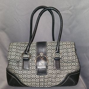Coach F10929 Black Signature C Satchel